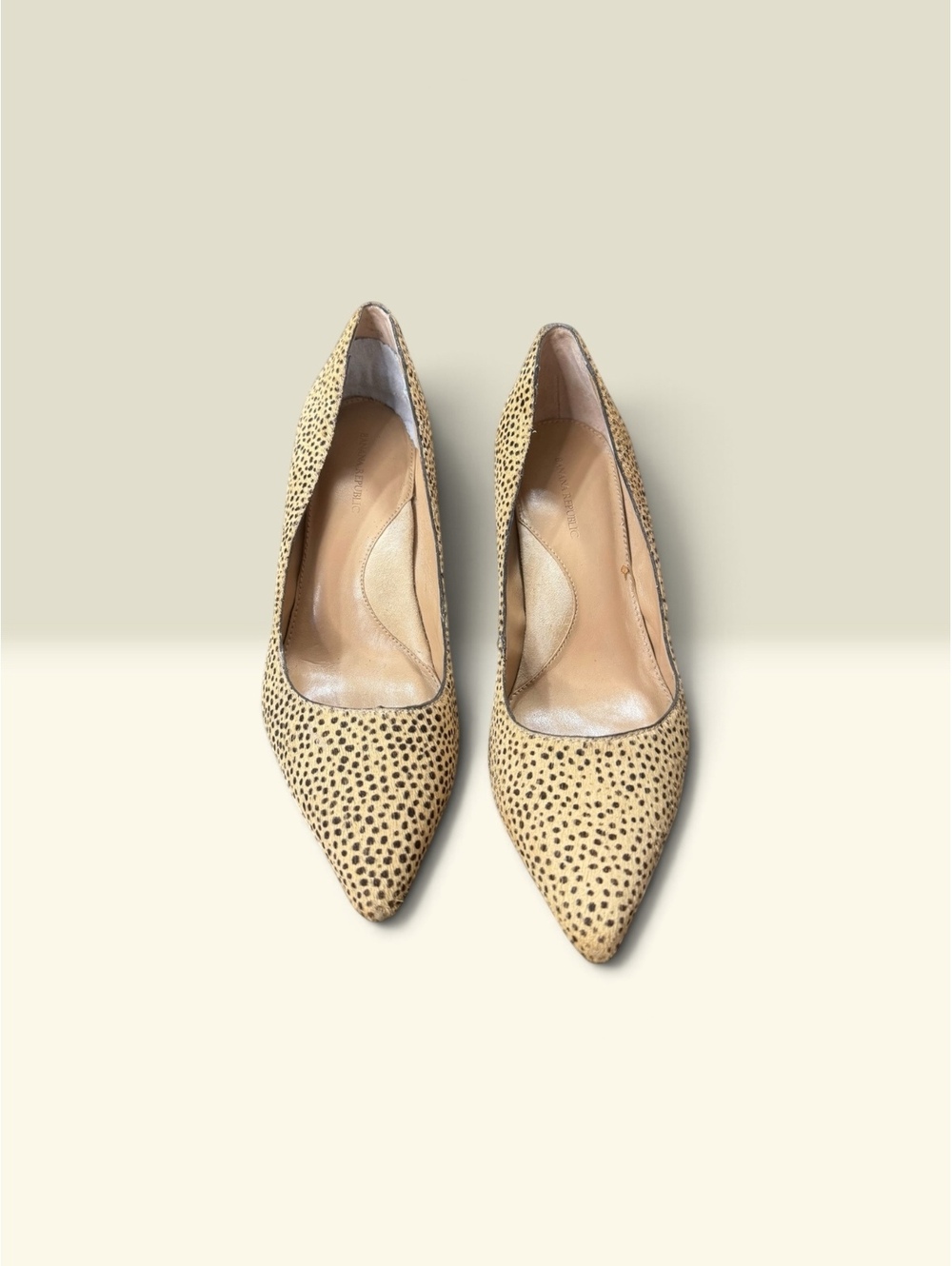 Banana Republic Madison 12-Hour Pump Sz 7 Real Calf Hair Leopard Cheetah Print